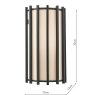 Dar Lighting Dar - Cagliari Wall Light Matt Black With Ivory Shade