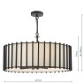 Dar Lighting Dar - Cagliari 8 Light Armed Pendant Matt Black and Ivory