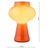 Dar Lighting Dar - Chrissy Table Lamp Orange Art Glass