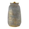 Dar Lighting Dar - Creon Ceramic Table Lamp Grey and Antique Brass Base Only