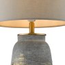 Dar Lighting Dar - Creon Ceramic Table Lamp Grey and Antique Brass Base Only