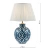 Dar Lighting Dar - Dakari Table Lamp Blue and Antique Brass Base Only