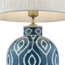 Dar Lighting Dar - Dakari Table Lamp Blue and Antique Brass Base Only