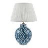 Dar Lighting Dar - Dakari Table Lamp Blue and Antique Brass Base Only