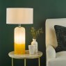 Dar Lighting Dar - Deandra Table Lamp Yellow and White Art Glass Base Only
