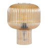 Dar Lighting Dar - Demarius Table Lamp Amber Ribbed Glass