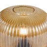Dar Lighting Dar - Demarius Table Lamp Amber Ribbed Glass
