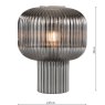 Dar Lighting Dar - Demarius Table Lamp Smoked Ribbed Glass
