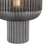 Dar Lighting Dar - Demarius Table Lamp Smoked Ribbed Glass