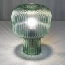 Dar Lighting Dar - Demarius Table Lamp Green Ribbed Glass