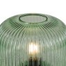 Dar Lighting Dar - Demarius Table Lamp Green Ribbed Glass