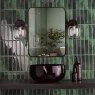 Dar Lighting Dar - Edaline Wall Light Matt Black and Glass IP44