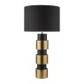 Dar Lighting Dar - Elwyn Table Lamp Satin Gold and Satin Black With Shade