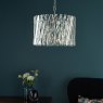 Dar Lighting Dar - Entwine 6 Light Pendant Polished Nickel and Crystal
