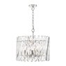 Dar Lighting Dar - Entwine 6 Light Pendant Polished Nickel and Crystal