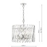 Dar Lighting Dar - Entwine 6 Light Pendant Polished Nickel and Crystal