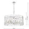 Dar Lighting Dar - Entwine 8 Light Pendant Polished Nickel and Crystal