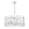 Dar Lighting Dar - Entwine 8 Light Pendant Polished Nickel and Crystal