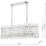 Dar Lighting Dar - Entwine 10 Light Bar Pendant Polished Nickel and Crystal