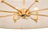 Dar Lighting Dar - Fenella 8 Light Pendant Gold Leaf and Seagrass Shade