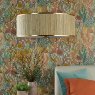 Dar Lighting Dar - Fenella 8 Light Pendant Gold Leaf and Seagrass Shade