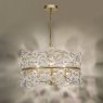 Dar Lighting Dar - Fonda 3 Light Pendant Satin Gold and Glass