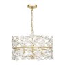 Dar Lighting Dar - Fonda 3 Light Pendant Satin Gold and Glass