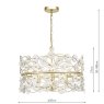 Dar Lighting Dar - Fonda 3 Light Pendant Satin Gold and Glass