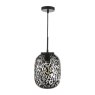 Dar Lighting Dar - Gethin Pendant Matt Black Glass and Black Confetti Glass