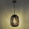 Dar Lighting Dar - Gethin Pendant Matt Black Glass and Black Confetti Glass