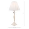 Laura Ashley Laura Ashley - Ellis Table Lamp Cream With Ivory Shade