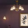 Dar Lighting Dar - Glynis Wall Light Antique Bronze and Ribbed Glass