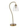 Dar Lighting Dar - Glynis Table Lamp Antique Bronze and Ribbed Glass