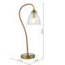 Dar Lighting Dar - Glynis Table Lamp Antique Bronze and Ribbed Glass