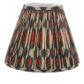 Dar Lighting Dar - Ikat Red Cotton Tapered Drum Shade (30cm)