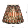 Dar Lighting Dar - Ikat Red Cotton Tapered Drum Shade (30cm)