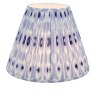 Dar Lighting Dar - Ikat Blue Cotton Tapered and White Drum Shade (35cm)