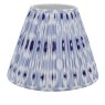 Dar Lighting Dar - Ikat Blue Cotton Tapered and White Drum Shade (35cm)