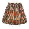 Dar Lighting Dar - Ikat Red Cotton Tapered drum Shade and Green (35cm)
