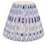 Dar Lighting Dar - Ikat Blue Cotton Tapered Drum Shade and White (40cm)