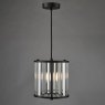 Dar Lighting Dar - Kiran Pendant Satin Black and Crystal
