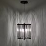 Dar Lighting Dar - Kiran Pendant Satin Black and Crystal
