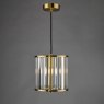 Dar Lighting Dar - Kiran Pendant Natural Brass and Crystal