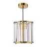 Dar Lighting Dar - Kiran Pendant Natural Brass and Crystal