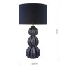 Dar Lighting Dar - Lorelai Ceramic Table Lamp Blue With Shade
