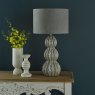 Dar Lighting Dar - Lorelai Ceramic Table Lamp Grey With Shade
