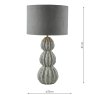 Dar Lighting Dar - Lorelai Ceramic Table Lamp Grey With Shade