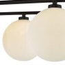 Dar Lighting Dar - Luana 8 Light Semi-Flush Matt Black and Opal Glass