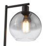 Dar Lighting Dar - Lycia Table Lamp Matt Black and Smoked Ombre Glass