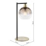 Dar Lighting Dar - Lycia Table Lamp Satin Gold and Gold Ombre Glass